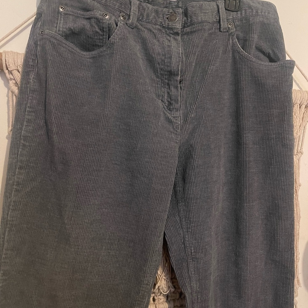 Jone New York Gray Corduroy Stretch Pants Size 12